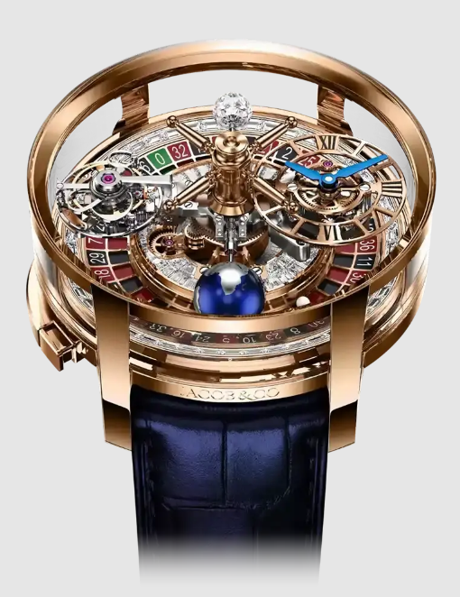 (image for) Jacob & Co. astronomia casino ROSE GOLD WITH BAGUETTE DIAL AT160.40.AB.AE.A Replica Watch